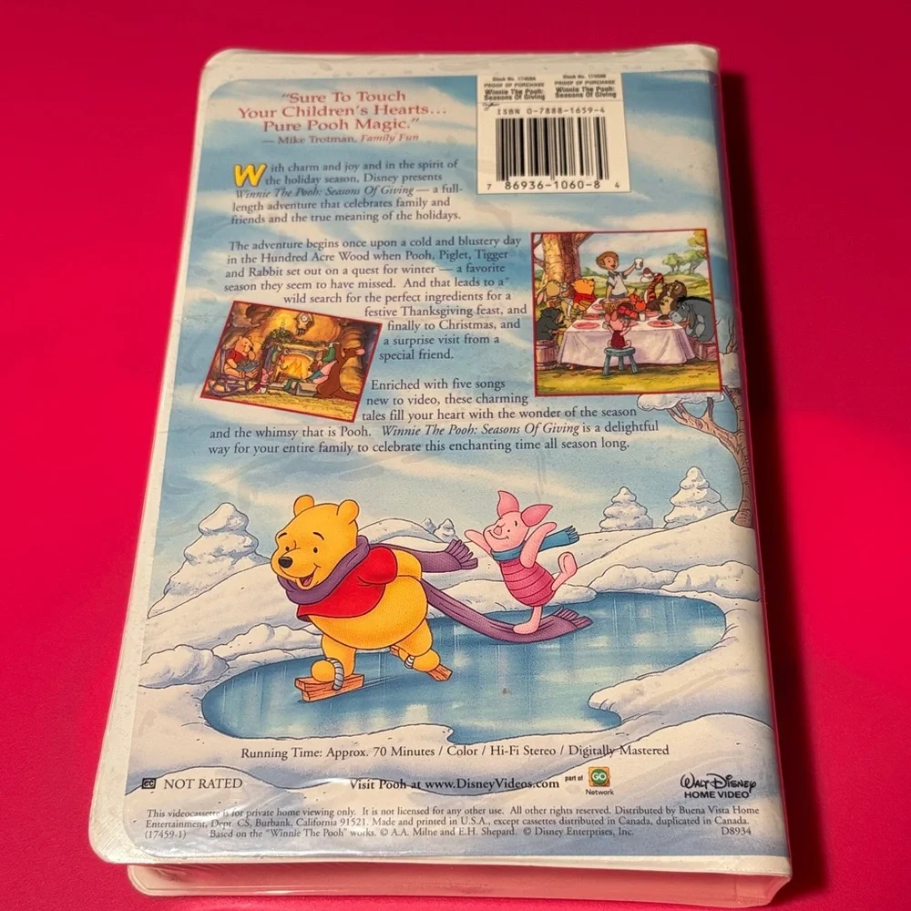 Disney Winnie the Pooh Seasons of Giving VHS